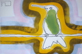 Kolibri med grönt fält