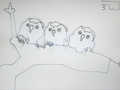Three Newborn Owls in White